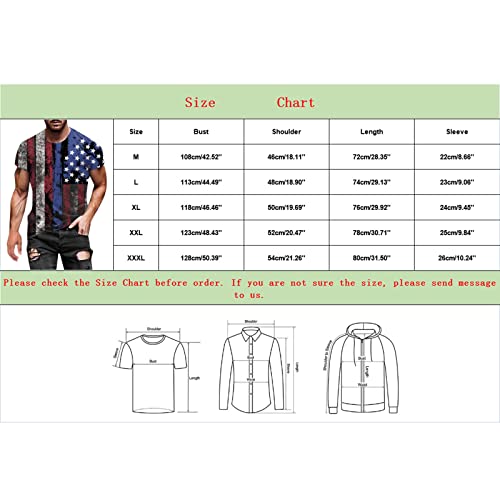 Shirt Jackets For Men Mens Usa Flag American Patriotic T Shirt Short Sleeve 4Th Of July Tshirts Street Soldier Patriotic Shirt Print Tees(White #9,Xx-Large) #TOP6