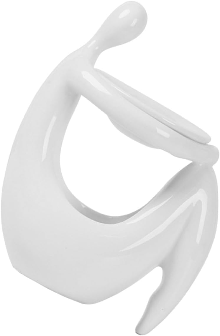 BESPORTBLE Ceramic Essential Oil Burner Incense Holder Small Decorative Aromatherapy Scented Candle Diffuser for Indoor Home Bedroom Use with Anti-Dry Burn Design