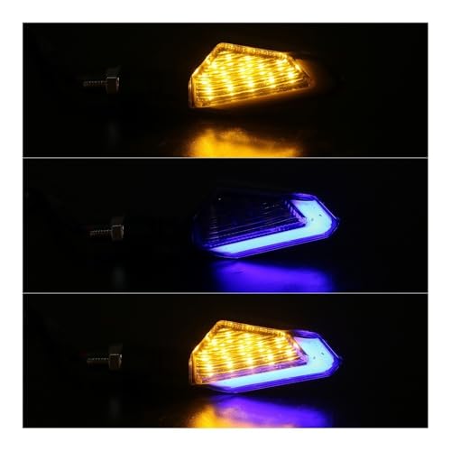 Intermitentes de moto universales DC 12V y lámpara de freno trasero con luces de señal de giro kit de 2 3