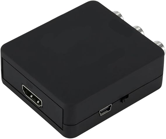 HDMI-Compatible to AV R/CA CVSB L/R Video Scaler Adapter HD 1080P Video Box Converter AV to HD-MI ConverterFor PC HDTV Projector(AV2HD White)
