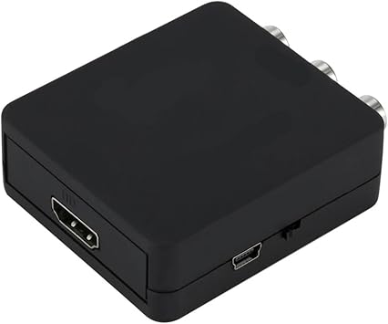 HDMI-Compatible to AV R/CA CVSB L/R Video Scaler Adapter HD 1080P Video Box Converter AV to HD-MI ConverterFor PC HDTV Projector(AV2HD White)