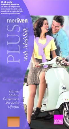 mediven Plus 30-40 mmHg Extra-Wide Knee High Open Toe : Beige Size IV