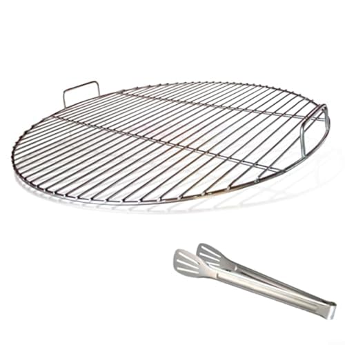 Okrągły ruszt do grilla ze stali nierdzewnej zamiennik do grilla Weber 7432 57 cm, 45 cm, 53 cm, 55 cm, siatka do gotowania z uchwytem i klipsami, akcesoria do grilla