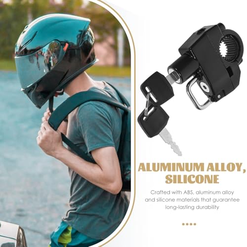 Candado para casco de moto de aluminio con acabado premium 7