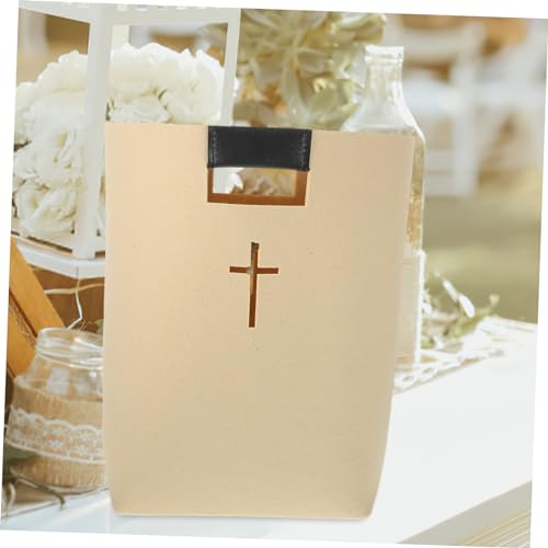 DOITOOL Elegant Felt Handbag Bible Carrying Case Study Bible Cover Shopping Bag for Office School Use4