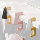 Foldable Purse Hanger for Table & Desk, Portable Adjustable Table Hooks for Hanging Bags, Non-Slip Hanger for Travel, Office, Home, Dorm, Kitchen Accessories-Black