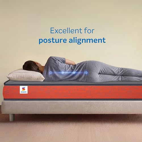Image of Sleepwell Ortho Pro Mattress | Double Size 72x48x5 Inch | Orthopedic Medium Firm Support | Acuprofile Resitec Foam | Cool Yarn Fabric | Neem Fresche Anti-Microbial | 10 Yr Warranty
