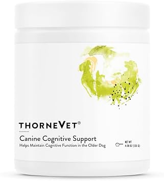 ThorneVet Canine Cognitive Support Powder for Dogs - Great Tasting Health Supplement with B Vitamins and Antioxidants to Support The Brain Health of Your Senior Dog - 90 Scoops