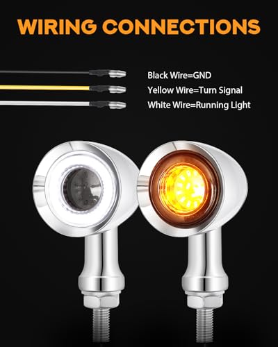 Image of Bullet Led Turn Signal Motocycle 48 LEDs SMD Blinker Indicator Fit for Honda Yamaha Suzuki Kawasaki Harley Sportster (Chrome,Front Turn Light)