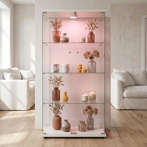Vitrina de Cristal led 164x80x36.5 cm Vitrina