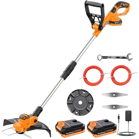 JYGMPRO 21V Cordless Grass Trimmer with Batteries Cover