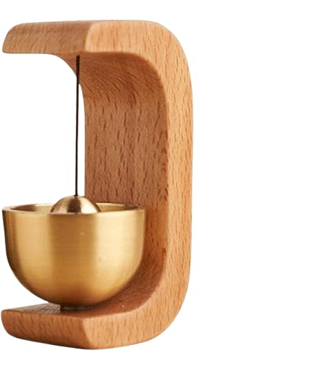 Wooden Wind Chime Doorbell – Decorative Hanging Bell for Home Entrance, Gate, Refrigerator, Room Décor & Housewarming Gift, (Light Brown) (Light Brown)