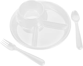 ibasenice 1 Conjunto De Compartimento Para Bolo Bandeja Para Servir Aperitivos Recipientes De Comida Para Crianças Prato De Comida Dividido Tigelas E Pratos Prato De Servir Comida