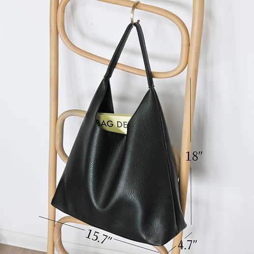 Hobo Bags for Women Soft Vegan Leather Shoulder Handbag Slouchy Tote Purses4