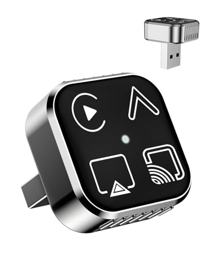 XGU 2026 4 in 1 Mini Wireless CarPlay Android Auto Adapter, Support AirPlay MirrorLink, Convert Wired to Wireless, Auto Connect for Daily Commute, Plug and Play Dongle (Silver)