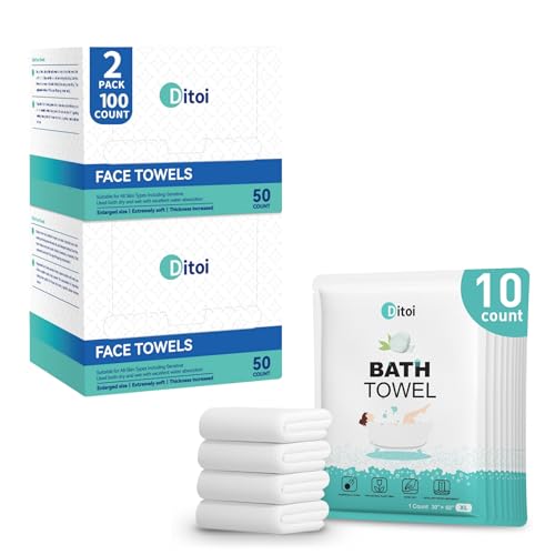 Cotton Face Towels 100 Count+ Bath Towels 10 Count image 5