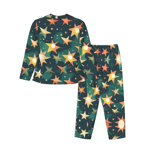 Pyjama imprimé rétro femme EdWal ensemble chemise et bas long