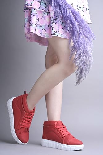 Image of Creattoes Premium Lace-Up Boots for Women & Girls - Fashionable, All-Day Comfort, Perfect for Casual & Outdoor Wear | CR08