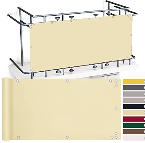 Parabrisas duradero resistente a la intemperie para terraza y balcón, protección contra ojos curiosos