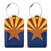 Arizona State Flag Luggage Tag for Suitcase, Women Men Leather Suitcase Tags with Privacy Cover for Travel Bag Cruise