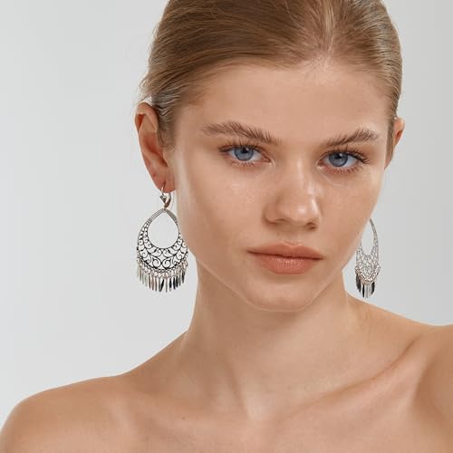 FANZE Statement Earrings for Women, Gold Dangle Earrings, Tassel Drop Earrings, Jewelry Gift Women Party Fashion4