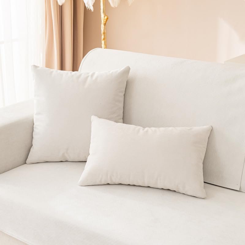 GKXLH 1PC Sofa Throw Pillow Covers - Solid Soft Stretch Pillowcase 18 x 18 Inch 45 x 45 cm Square Throw Pillow Case for Couch Sofa Home Decoration — image 1