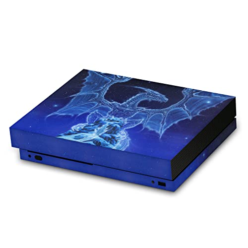 Peau Autocollant Couverture Xbox One X anti-rayures Vinyle Dragon Esprit d'hiver
