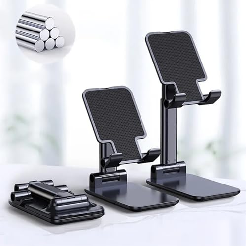 Suporte de Mesa Base Apoio para Celular Metal Universal Ajustável Articulado Retrátil Tablet Smartph