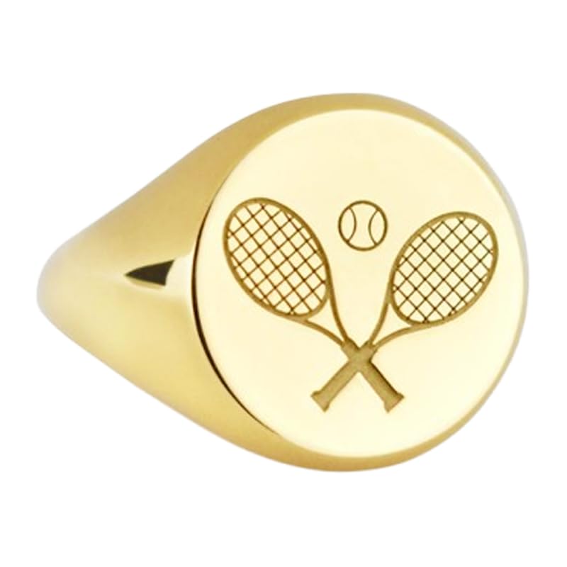 Bague personnalisée pour entraîneur de tennis à porter au club de raquette