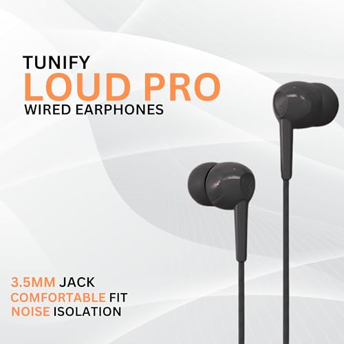 Image of LouudPro Wired in-Ear Earphones with HD Mic, Black