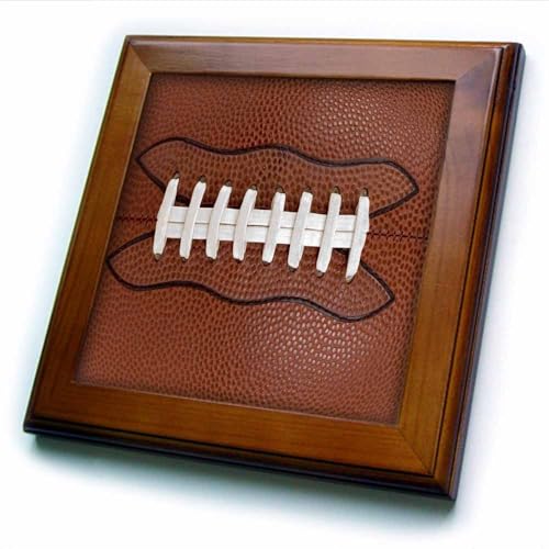 3dRose 8x8 Framed Tile - Football Sports Fan Horizontal TDSwhite – Sports