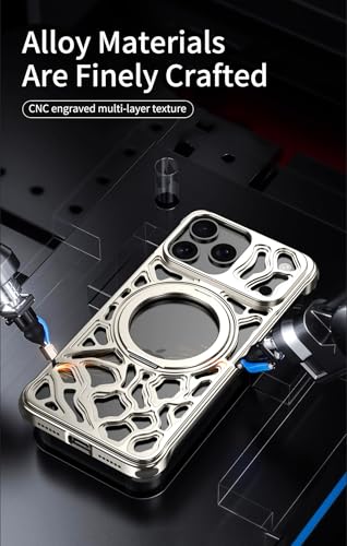 Coque iPhone 17 Pro Max sans cadre en aluminium rock avec béquille rotative 360 - 6