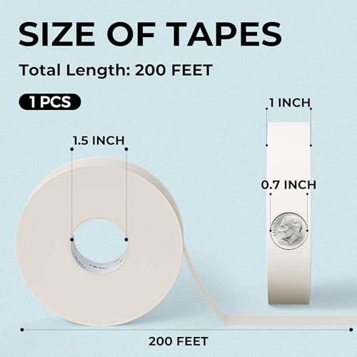Image of JusArt Artist Tape for Watercolor Paper, 1inch Wide 200FT Long, White Art Tape for Masking, Framing and Painting, Acid Free, Low Tack