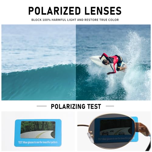 Trendy Classic Oval Sunglasses for Women and Men Fashionable Retro Sun Glasses with UV400 Protection, Style YJ12174