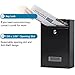 Mailbox with Key Lock, Lovndi Wall Mounted Locking Mailboxes, Small Capacity Drop Lock Box for Outdoor, Black