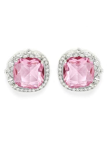 Image of Karatcart Women Green American Diamond Stud Earrings