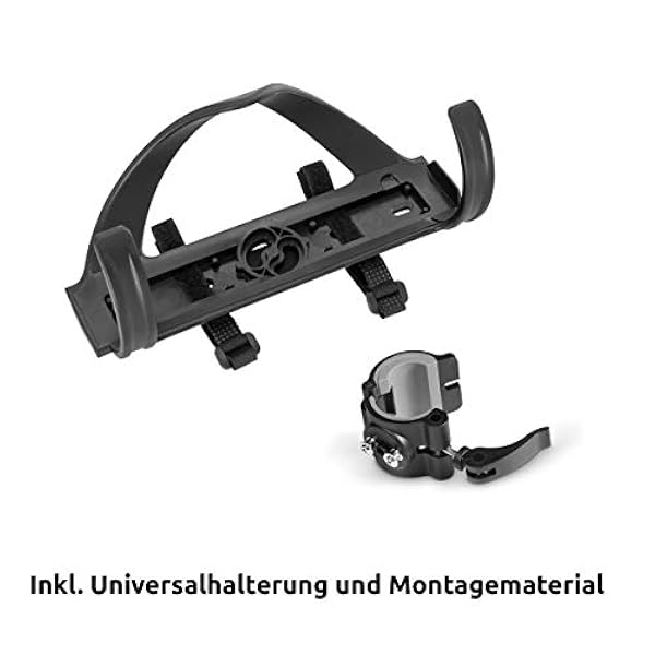 TechniSat DIGITRADIO Bike 1 - Radio per bicicletta DAB (FM, alloggiamento idrorepellente IP65, display OLED, streaming audio Bluetooth, staffa per manubrio/telaio, batteria ricaricabile, 2 watt) nero