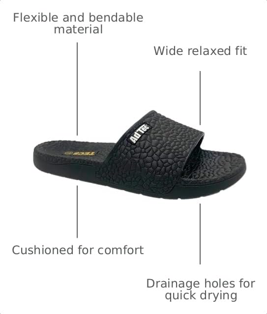 Image of AdTec PVC Pebble Sandals For Men, Cushioned Outsole, Flexible and Bendable, Open Toe