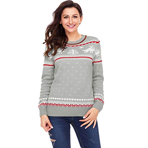 Ouguan® lange moffen, kerstboom, LED, Kerstmis, Wapiti - - M