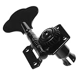 MUCKLILY 右手用電気ギター チューニングペグ ブラック 軽量耐久メタル製 交換用オープンギアマシンヘッド 簡単取付