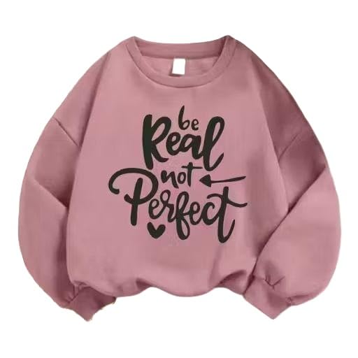Women Graphic Printed Long Sleeve Stshirt Soft Warm Fleece Casual Winter Fashion Top Pink L-image-48