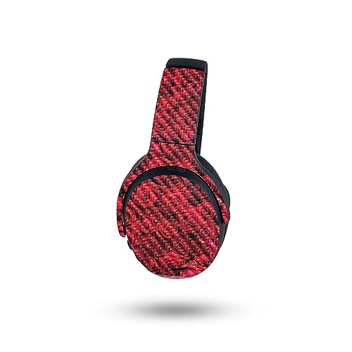 Image of MightySkins Carbon Fiber Skin Compatible with Skullcandy Crusher ANC 2 - Too Many Roses | Protective, Durable Textured Carbon Fiber Finish | Easy to Apply