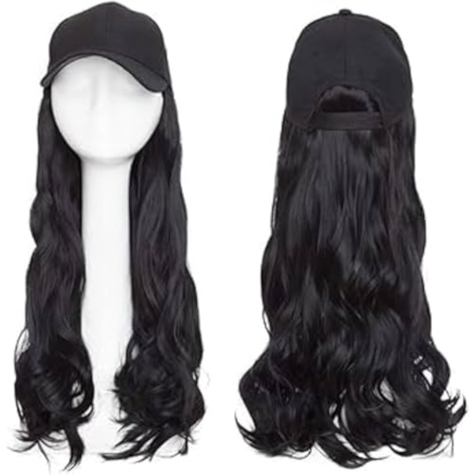 Women's Synthetic Cap Hair Extensions with Detachable Cap