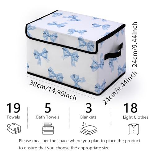 Image of Stackable Clothes Storage Bins with Lids 3 Pack | Closet Organizers Fabric Box for Home and Office,Blanket Clothes Organizers,Under Bed Storage Containers