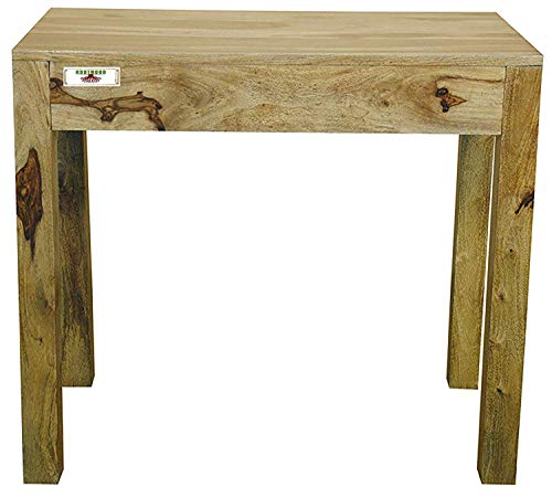 Image of Sheesham Wood One Drawer Folding Study Table for Living Room | Console Table | Provincial Teak Finish