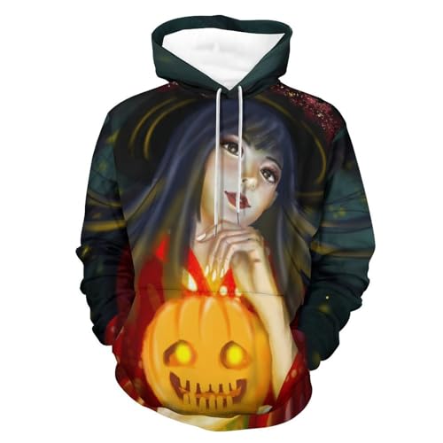 Pull Sorcière Rouge UMENG sweat à capuche unisexe confortable taille S