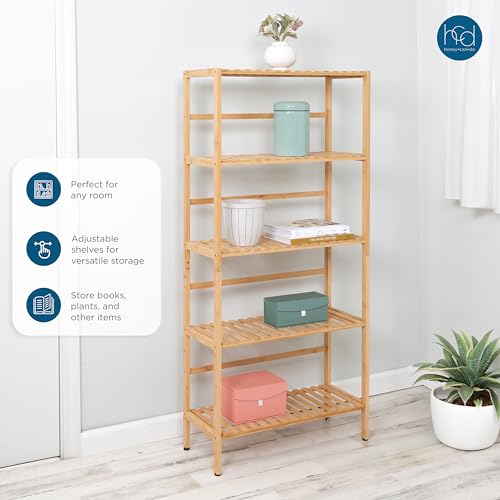 Adjustable 5-Tier Bamboo Shelf by Honey-Can-Do