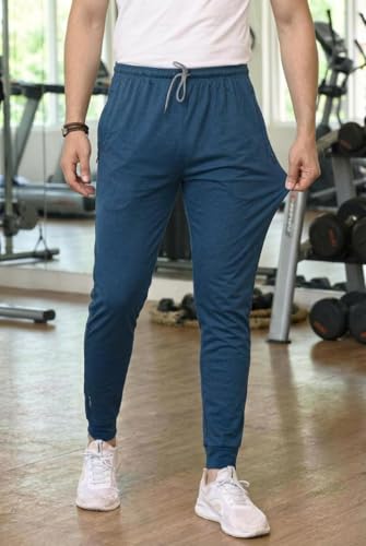 Image of Anand Men's Athletic Pants Running Workout Joggers Lightweight Gym Jogging Track Casual Trackpants with Pockets -AI IST TP221 XXL Royal Blue