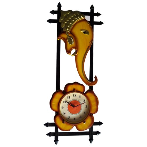 Buy Lord Gnesha with Designer Wall Decor Clock with Blessings Wall