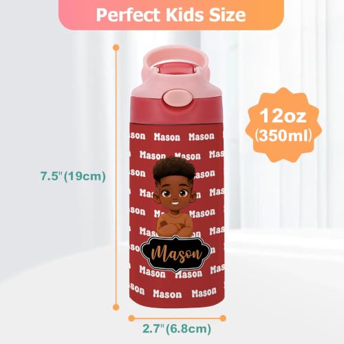 Image of callie Personalized Insulated Water Bottle for Boys 12 oz, Custom Cartoon Character